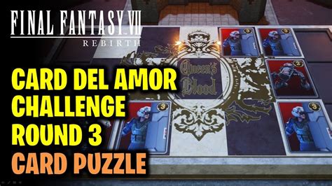 cards del amor challenge|ff7 card del amor challenge.